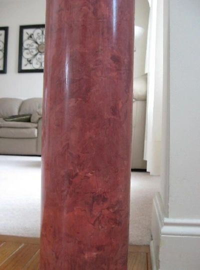 Marmorino column — Venetian plaster residential interior by Venetian Application Inc.
